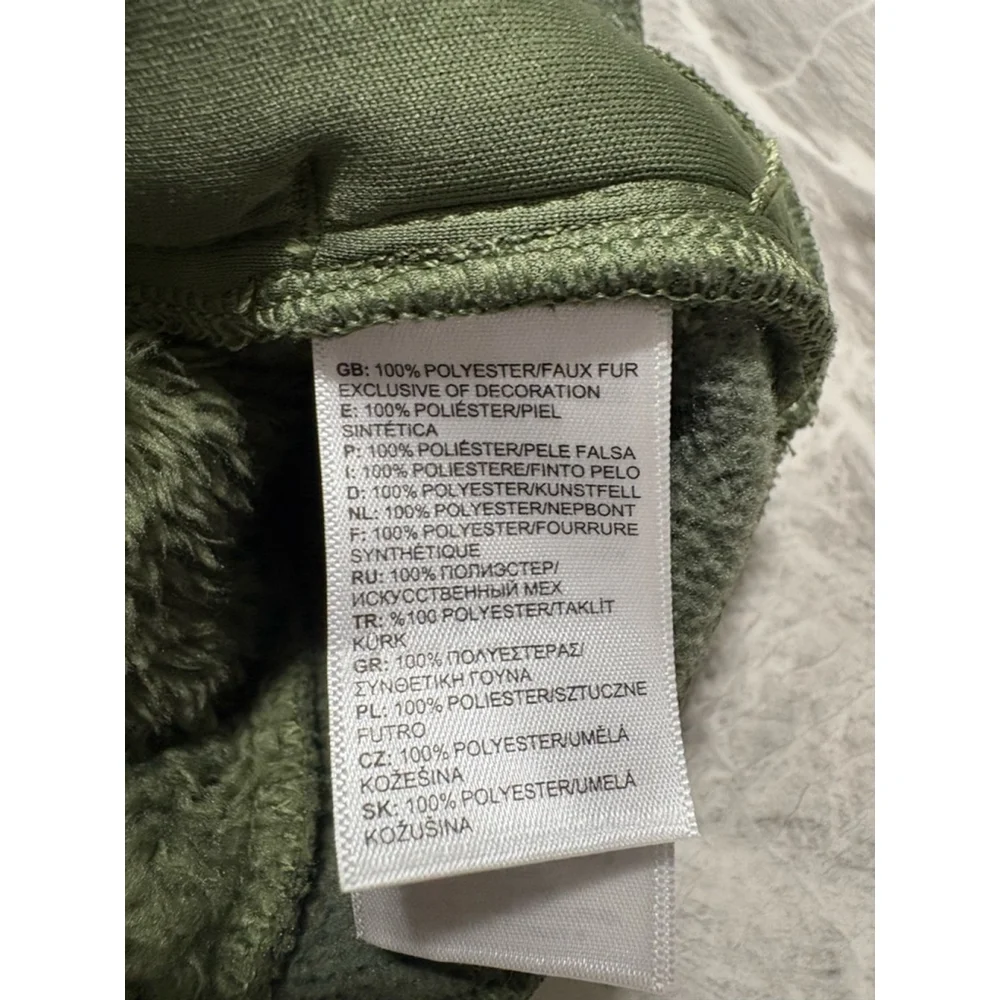 The North Face Women Furry Fleece VEST Green Jackets 2210 Sz Xs - Picture 6 of 7